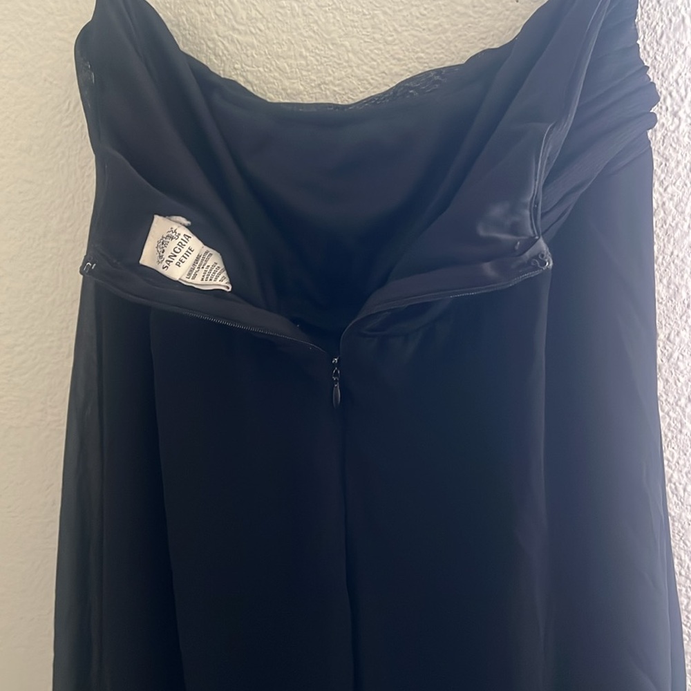 Y2K Sheer Black Chiffon Overlay Pants Ruffle Wide Leg Witchy Glam - Picture 8 of 9